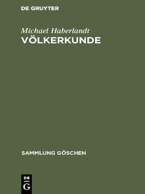 cover image of Völkerkunde